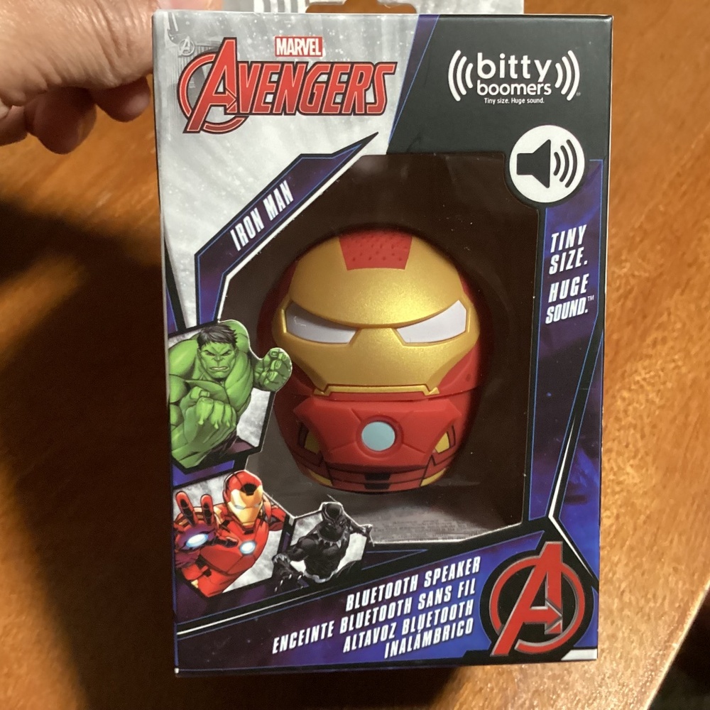 Marvel Avengers Bluetooth Speaker Bitty Boomers New in Box Iron Man
